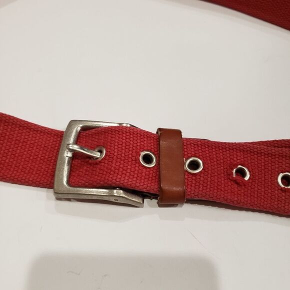 Nike Golf Red Cotton Belt With Leather - Picture 5 of 11